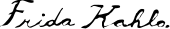 Kahlos Unterschrift