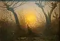 Weidengebüsch bei tiefstehender Sonne, von Caspar David Friedrich