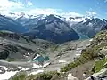 Blick von der Friesenbergscharte auf Friesenberghaus und -see