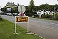 Das Ende der N3 in Frisingen (an der Grenze zu Frankreich Frankreich)