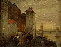 Das alte Kohlentor in Düsseldorf, Fritz Beinke (1902)