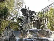 Fuente Alemana in Santiago, ein Brunnen, gestiftet von der deutschen Gemeinschaft