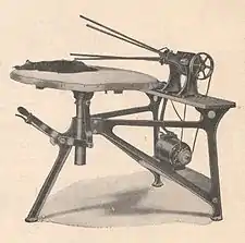 Klopfmaschine mit Klopfstöcken (S.&nbsp;M.&nbsp;Jacoby, USA, 1914)