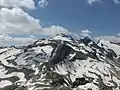 Furggeltihorn (vorne) und Güferhorn (hinten) aufgenommen vom Zervreilahorn.