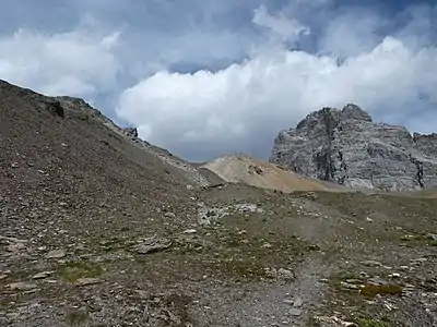 Ostseite der Fuorcla da Tschitta.