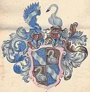 Wappen der Furttenbach aus dem Wappenbrief Kaiser Karls von 1548