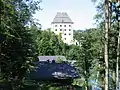 Blick von der Fischerei, vorne das Bootshaus