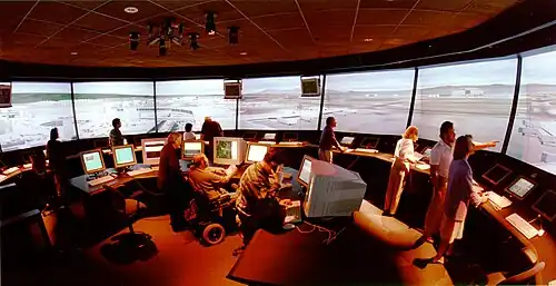 Virtueller Flughafen-Kontrollturm-Simulator, von der NASA errichtet