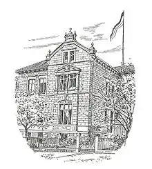 Altes Corpshaus der Saxonia am Theaterplatz 5, 1910