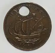 1/2 Penny 1957Queen Elizabeth II