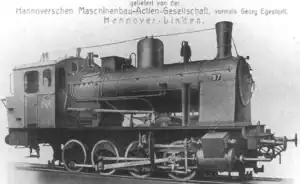 Lok 87 auf dem Werkfoto von Hanomag