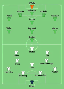 Aufstellung Deutschland gegen Algerien