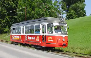 Triebwagen GM 8 der Straßenbahn Gmunden