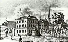 Geschäftsgebäude der Sparkasse Weimar am Graben, 1848