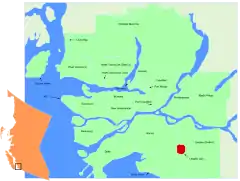 Lage in der Region Metro Vancouver