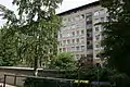 ERP-Hochhaus In Kiel-Gaarden - mit den Gestaltungsmerkmalen der Grindelhochhäuser in Hamburg
