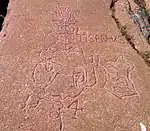 Historische Steinzeichnungen auf der Insel Gaddtarmen (Hauensuoli)
