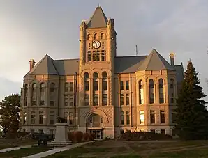 Das Gage County Courthouse in Beatrice, gelistet im NRHP Nr. 89002226