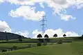 Tonnenmast der Axpo AG für 380 kV bei Gansingen