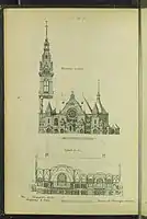 Nordwest-AnsichtSchnitt b–a