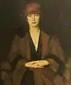 Bildnis der Gattin von Hans Schachinger 100x83 aus dem Jahr 1927. Ihm wurde dafür am 19. Mai 1927 der Rembrandt-Preis der Künstlergenossenschaft Wien verliehen. (Privatbesitz)
