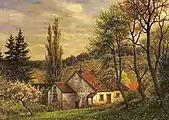 Salzmühle bei Dreisbach (o.&nbsp;J., Öl auf Leinwand)