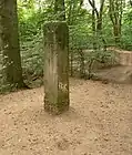 Gaußstein auf der höchsten Stelle des Berges