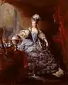 Marie-Antoinette mit einer Frisur von Léonard