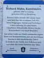 Gedenkplakette für Richard Mahn.