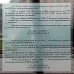 Gedenktafel an der Französische Botschaft