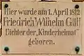 Gedenktafel