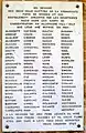 Gedenktafel am Eingang der Synagoge für die ermordeten Familien der Juderia