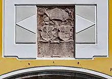 Gedenktafel an Jakob Pütrich am Gasthaus Neuhaus