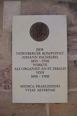 Gedenktafel an St. Sebald in Nürnberg