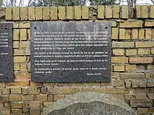 Gedenktafel für ehem. evangelischen Friedhof auf dem Lapidarium