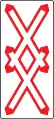 6d: Doppeltes Andreaskreuz als Tafel