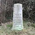 Gedenkstein für ein Blitzschlagopfer am Westhang des Köthnerberg