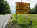 Abzweigstein an der Straße nach Bad Lausick, Kreuzung Colditzer Str./S 49
