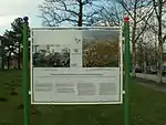 Informationstafel zum Umbau des Geländes