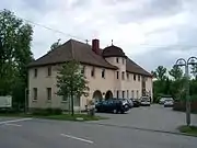 Das Rathaus von Gelbingen an der B&nbsp;19