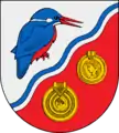 Sitzend im Wappen der Gemeinde Geltorf, Kreis Schleswig-Flensburg