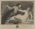 Kupferstich nach Lucretia und Tarquinius von Luca Giordano