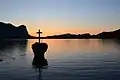 Kreuzstein bei Sonnenuntergang