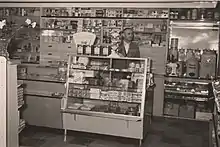 Kolonialwarenladen Drögemüller in Böddenstedt, Kreis Uelzen (um 1955)