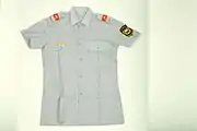 Kurzärmeliges, graues Uniformhemd der Gendarmerie