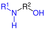 Allgemeine Strukturformel der sekundären Aminoalkohole (N-Alkylalkanolamin)