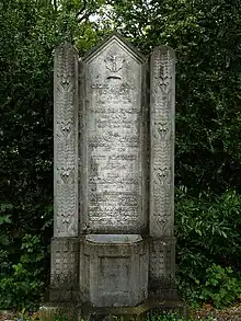 Georg Friedrich Böhringer (1812–1879) Theologe, Grabstele auf dem Friedhof Wolfgottesacker, Basel