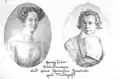 Jugendporträts Bruckmanns und seiner zweiten Frau Henriette