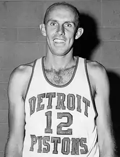 George Yardley im Trikot der Detroit Pistons (1958)