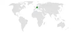 Lage von Deutschland und Taiwan